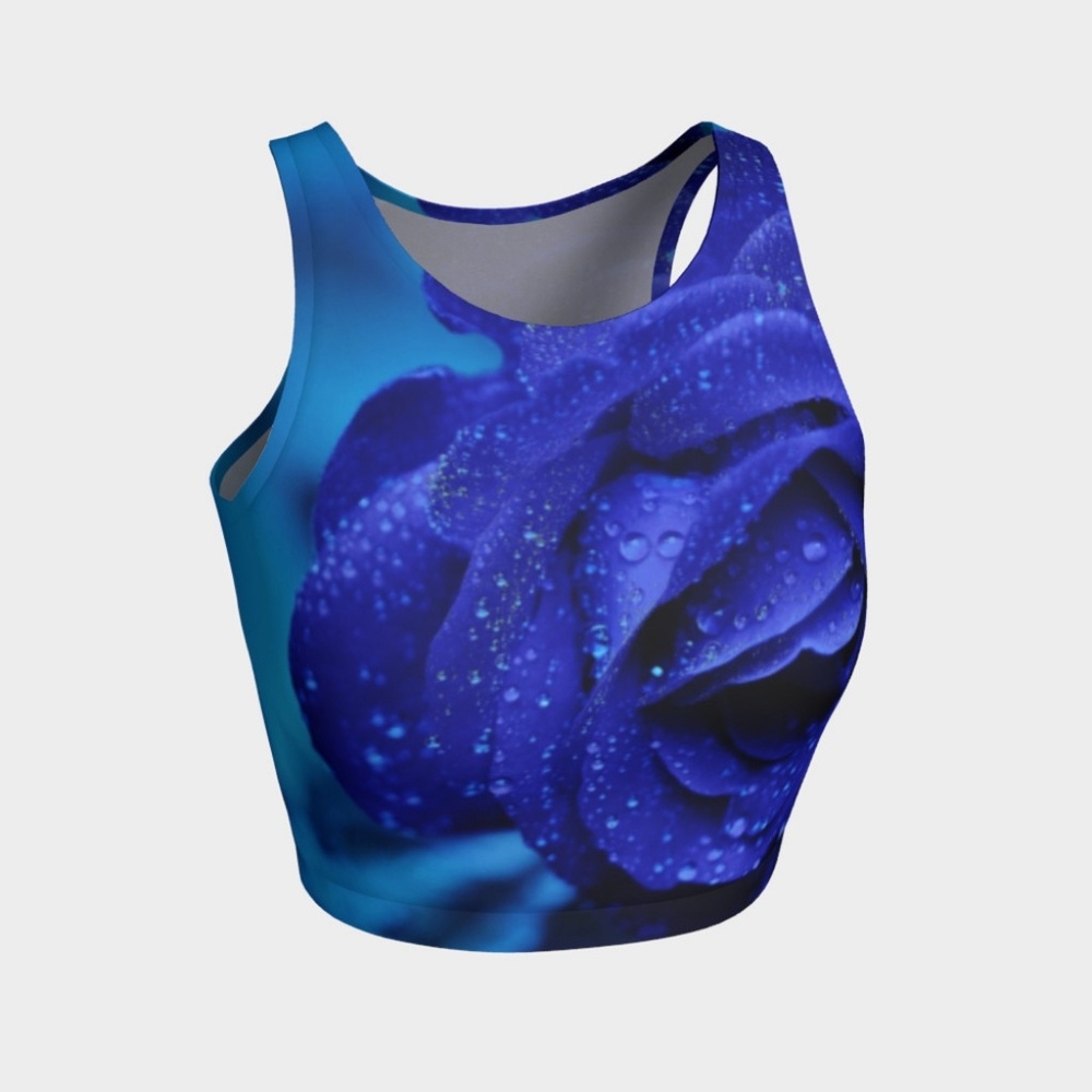 Blue Rose - Set - Crop Top & Bikini